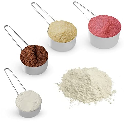 EHOMEA2Z Stainless Steel Measuring Cups Set 4Pc Metal Culinary Couture For Dry Liquid Kitchen Gadgets (1, 4-Piece Set)