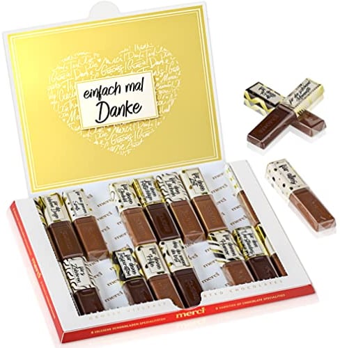 Aufkleber-Set für 2x MERCI SCHOKOLADE 250g + Online Handbuch mit 100 Ideen für deine Überraschung - die ganz persönliche Geschenk-Idee für alle Alltagshelden Freunde Kollegen Mutter o. Vater