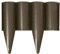 Brown Lawn Edging Border Palisade - 2.5 metres / 8.2 ft Long - Garden Fencing with Wood Log Texture and Ground Stakes for Landscaping, Flower Beds, Patio, Lawn, Pavement Edge