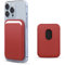 WALLFID Compatible with Mag-Safe Wallet Wallet for iPhone 12/13/14 Mini/Plus/Pro/Max,RFID Card Holder with Mag-Safe Magnet (Red)