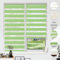 HOMEDEMO Store Enrouleur Jour Nuit sans Perçage, Double Tissu avec Clips, Rideau Occultant pour Fenêtre & Porte, 50 x 110 cm (Largeur du Tissu 46 cm), Vert