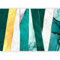 murando - Papier peint panoramique artistique 450x315 cm - Revêtement mural décoration salon - Design moderne - Vert turquoise - Marbre rayures rayures abstraction chambre à coucher f-A-10041-a-a