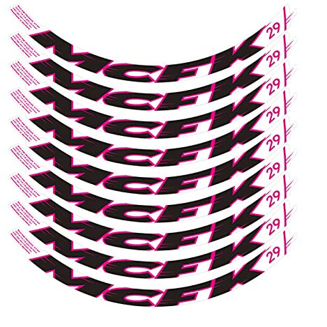 BUSEB Fahrradradaufkleber Fahrradaufkleber MTB M.C.F.K 29 Zoll Mountain Bike Wheel Set Aufkleber UV Transparenter Boden (Color : Rose red)