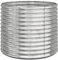 vidaXL Pflanzkübel Blumenkübel Hochbeet Blumenkasten Pflanzgefäß Pflanzkasten Blumentopf Garten Pulverbeschichteter Stahl 80x80x68cm Silbern