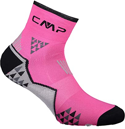 CMP - Chaussettes Trail, Rose Fluo-Noir, 39/42