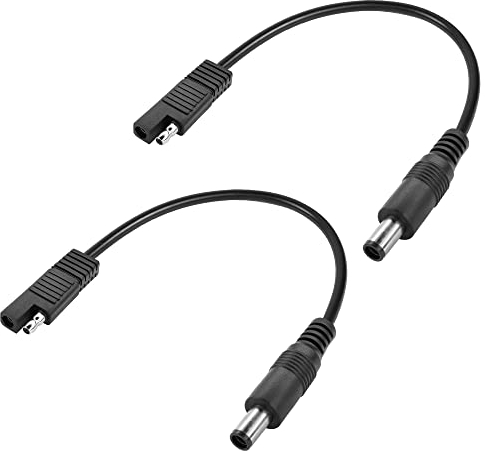 GINTOOYUN 2 Pcs SAE zu DC7450 Stromkabel DC24V 16AWG SAE Stecker zu DC7.4mmx5.0mm Stecker Schnellanschluss Trennungsverlängerungskabel für Autos, Motorräder, Batterien, etc(11.8Inch)(Stil 1)