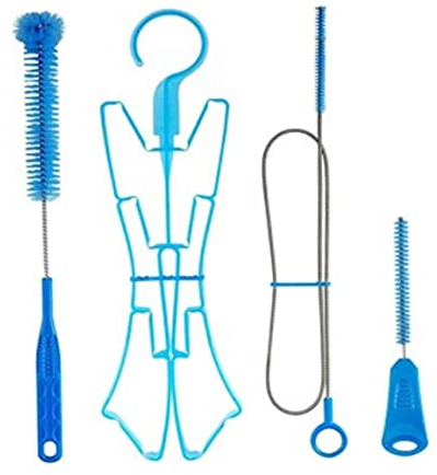 Hydration Bladder Cleaning Kit Water Bladders Cleaner Set Flexible Long Brushes for Hose Collapsible Frame