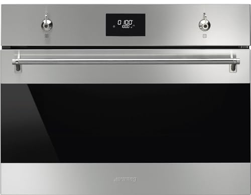 SMEG Micro ondes Grill Encastrable SO4301M0X, 40 litres, Gril, Niche de 45 cm
