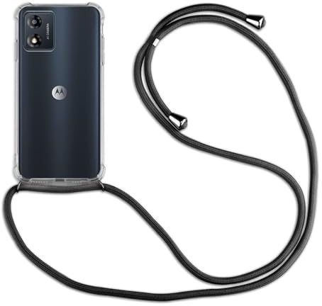 betterfon Hülle Kompatibel mit Motorola Moto E13 | Handykette Smartphone Halskette Hülle mit Band | Handyhülle mit Kordel zum Umhängen Kompatibel für Moto E13 | Schwarz