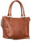 STILORD 'Vanessa' Handtasche Damen Mittelgroß Leder Umhängetasche groß Lederhandtasche Damen Echtleder Schultertasche Frauen Shopper, Farbe:andorra - braun