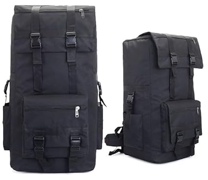 Aeseark Reiserucksack, 120 l, Wanderrucksack, wasserdicht, Militär, Camping-Rucksack, Tagesrucksack, Klettertaschen (schwarz, 120 l)