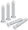 QUARKZMAN ST4x25mm Bianco Viti Autofilettanti Viti, 25pz Piatta Testa Croce Legno Viti per Falegnameria