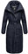 Navahoo Damen Wintermantel Warmer Steppmantel extralang mit Gürtel Mirenaa Navy Gr. XXL