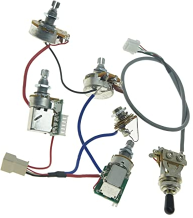 E-Gitarre Kabelbaum Prewired Kit E-Gitarren-Pickup-Kabelbaum Mit Push-Pull-Potis Für Schnelle Verbindung Gitarren-Kabelbaum