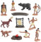 12x Indianer Figuren Spielset, Realistischer Charakter für Kinder, Jungen, Mädchen, Kinder