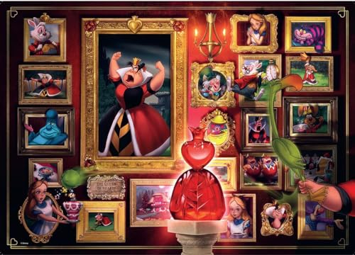 Ravensburger Puzzle 1000 Teile 12000038 - Disney Villainous Herzkönigin - Die beliebten Charaktere aus Alice im Wunderland als Puzzle für Erwachsene und Kinder ab 14 Jahren