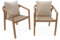 sweeek - Lot de 2 chaises de Jardin en Bois et Corde. empilables. intérieur/extérieur