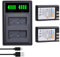 PowerTrust 2X 2000mAh EN-EL9 EN-EL9a Akku mit Typ-c Ladegerät für Nikon D3000, D5000, D40, D40x, D60