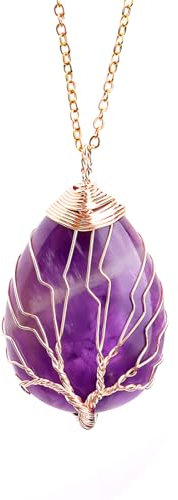 ARHZ collana pietre naturali, collana albero della vita, pietra di luna