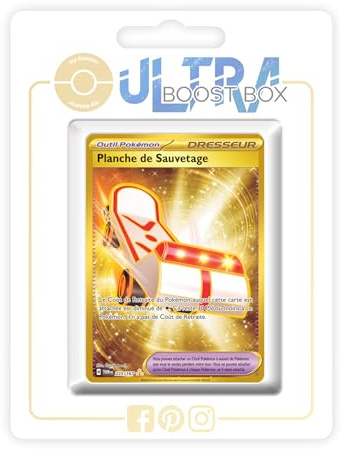 Planche de sauvetage (Rescue Board) 225/167 Shiny Gold Trainer - my-booster X Écarlate et Violet 6 - Mascarade Crépusculaire Box of 10 Pokemon French Cards