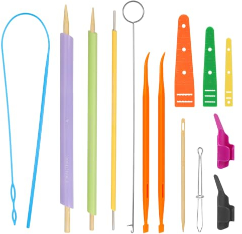 17pcs Quick Turn Fabric Set, Multifunctional Fast Turn Tube Turner for Sewing Quick Turn Fabric Tube Turning Tool Fabric Tube Turning Kits for Crafts DIY Knitting Gift