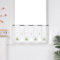 Joyswahl Scheibengardine Voile Bistrogardinen durch Lochleiste Transparent Kurzstores mit Weihnachten Muster Weihnachtsgardine mit grünes Weihnachtsbaum-Muster HxB 45x140cm 1er Pack