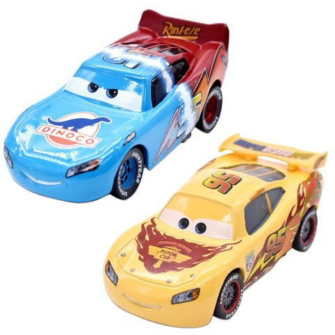 FISAPBXC Cars Toy, Racing Car Model, 2 Pcs Car Cake Topper, Mini Play Vehicle Car, Racing Auto Car Party Decorations, Race Cars Set, Kid Birthday Cake Decorations, Children Birthday Party Gift