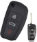 XEBRAD 3 Buttons Silicone Car Remote Key Fob Shell Cover Case Skin Holder Protector, for Audi, A1 S1 A3 S3 A4 A6 TT Q3 Q7 2005-2013 car key shell
