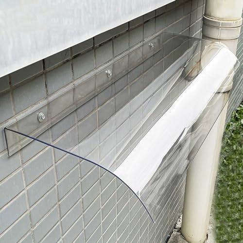 Tende da sole per porte e finestre in policarbonato per esterni, protezione da pioggia e neve, per veranda e giardino, dimensioni: