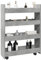 Tidyard Chariot de Rangement étroit 4 Niveaux Gris béton, Étagère de Rangement avec roulettes, Desserte Mobile pour Cuisine Salle à Manger, Salle de Bain, Salon, Bureau