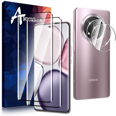 Anoowkoa 2+2 Pack for Honor Magic 7 Lite/Honor Magic7 Lite 5G Screen Protectors and Camera Lens Protectors Guard Tempered Glass Film, Anti Fingerprints Protective Film