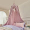 Ricemru Betthimmel Mädchen Babybett Vollstoff Kinder Babys Bett Baldachin Himmelbett Rund Hängende Prinzessin Mückennetz für Schlafzimmer 400cm Bean Paste Rosa