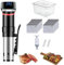 1100W Sous Vide Machine with LED Digital Display, Sous Vide Kit with 25~95℃ Adjuestable Temperature and 0-99.59H Time Control, Dry Boil Prevention Low Water Level Alarm System for steaks, chicken