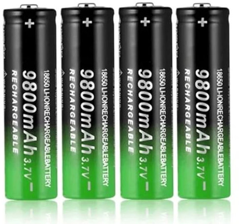 DUBEI 3.7V 9800Mah Batería De Iones De Litio Recargable, Batería De Respaldo De Alto Rendimiento, para Linterna Y Otros Productos Electrónicos, 4 Pcs