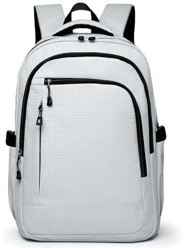 Outplea 15.6 Mochila Ordenador Portatil Mujer Hombre, 20L Mochila Escolar Adolescente Elegante, Mochilas de Viaje Pequeña para Trabajo Universidad, Beige