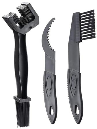 3Pcs Bicycle Chain Crankset Brush Kit - 3 IN 1 Chain Gears Maintenance Cleaning Brush, for All Type Chains Gears