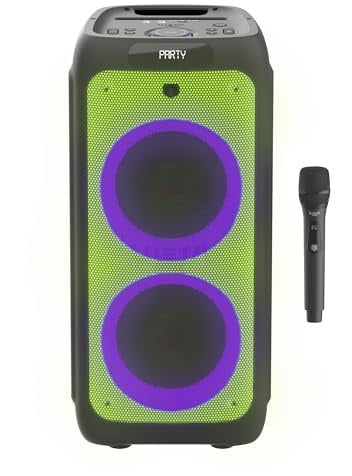 Vieta Pro – Altavoz Bluetooth 5.3 Autoamplificado Portátil 500W, Micrófono Inalámbrico, Karaoke, Auracast, Batería 10 h, Entrada AUX y USB, MP3, TWS, Sonido Potente para Fiestas y Eventos | Party 220