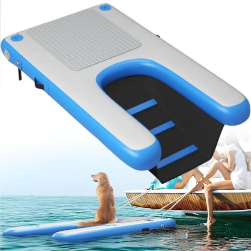 Portable Dog Boat Ladder - Anti-Slip Support for Pool and Lake Use, Stable Design for Pets up to 200 lbs