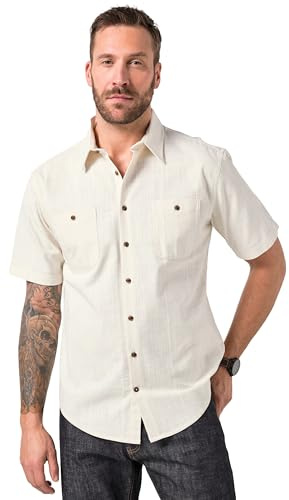 JP 1880 Herren Hemd, Halbarm, Struktur, Kentkragen, Modern Fit Hemd (1er Pack)