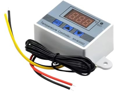 Controlador De Temperatura Digital XH-W3002, 12V, 24V, 110-220V, Interruptor De Control De Termostato 10A Con Sensor De Sonda(XH-W3002 DC 24V)