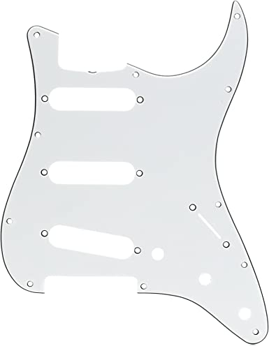 Fender 099-2018-000 3-Ply White 11-Hole Vintage Mount S/S/S Stratocaster Pickguard (with Truss Rod Notch)