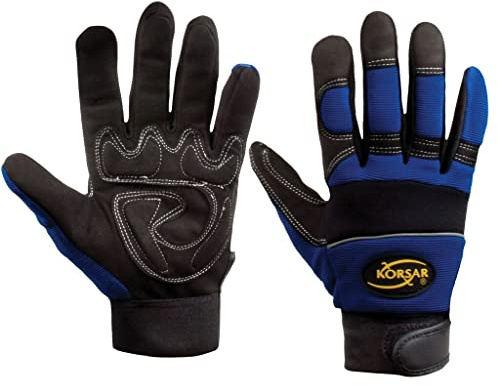 SW-Stahl 11552L Mechanikerhandschuhe Gr. 10 - Antivibrationshandschuhe | Waschbare Montage-Arbeitshandschuhe aus Spandex mit gepolstertem PVC-Gummirücken, ideal für Schlagschrauberarbeiten.