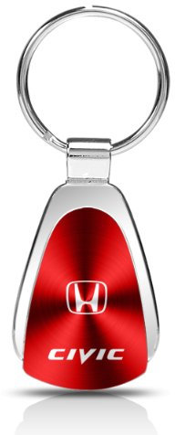 Honda Civic Porte-clés en forme de goutte Rouge