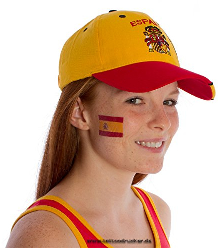 5 x Spanien Fan Tattoo Fahnen EM 2024 - Spain Flag Temporary Tattoo (5)