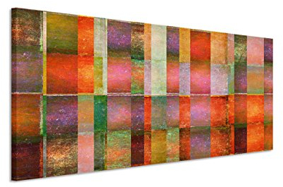 150x50cm Leinwandbild auf Keilrahmen Hintergrund abstrakt bunt Wandbild auf Leinwand als Panorama