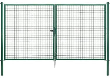 Alberts 603304 Wellengitter-Doppeltor | verschiedene Breiten und Höhen | grün | Breite 300 cm | Höhe 175 cm