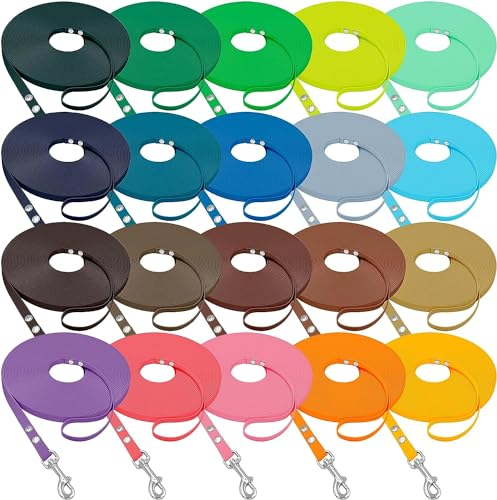 bio-leine 10m Schleppleine aus Biothane - in 20 Farben I 9-19mm breit I Wasserabweisende Hundeleine mit Handschlaufe - Leine für kleine und große Hunde