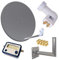 netshop 25 HD Sat Anlage 80cm Spiegel + Opticum Quad LNB für 4 Teilnehmer + 40cm Wandhalter + SAT Finder (3 Farben wählbar)