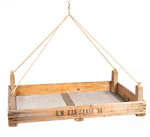 Die Stadtgärtner – Hängeampel aus rustikalem Zwiebelsieb I Hochwertige Outdoor & Indoor Hängeampel I Maße: 75 x 51 x 9 cm