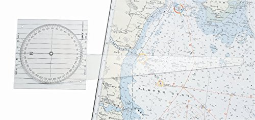 Linex 2810 Nautischer Plotter, Kurslineal zur Navigation auf Seekarten, Nautischer Plotter, drehbare Mittelrose